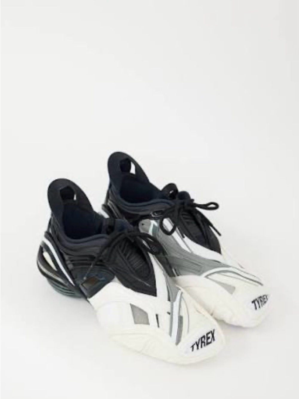 Balenciaga Black and White Tyrex Runner Sneakers